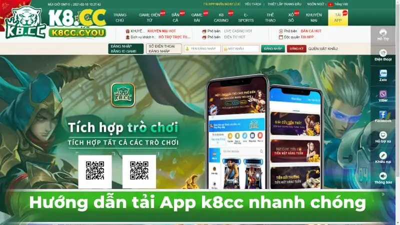 Hướng dẫn tải App k8cc nhanh chóng